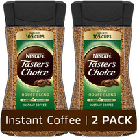 Nescaf   Taster's Choice Instant Coffee, Light Medium Roast, Decaf House Blend, 2 Jars (7 Oz Each)