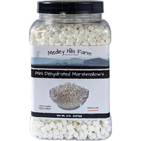 Vanilla Mini Dehydrated Marshmallows In Reusable Container By Medley Hills Farm - Mini Marshmallows For Hot Chocolate - Perfect Dehydrated Marshmallow Bits For Cereal, Cocoa, Ice Cream, Coffee Toppings, Hot Chocolate Marshmallows And Desserts