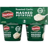 Idahoan Roasted Garlic Mashed Potatoes Cup 4-Pack, 6 Oz (Pack Of 4)