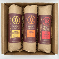 Renegade Foods Artisan Vegan Salami Trio Sampler Pack - Smoky Soppressata, Sweet Toscana, Spicy Chorizo - Indulge European-Style Plant Based Meats - Plant Based Food