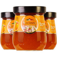 Tuscanini Premium Italian Apricot Preserves, 11.64 Oz Jar (3 Pack) 50% Real Fruit | Spreadable Fruit Jam | No High Fructose Corn Syrup | No Preservatives | Non Gmo | Gluten Free | Certified Kosher - Including Passover