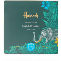 Harrods Of London England English Breakfast Tea 100 Tea Bags