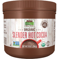 Now Foods, Organic Cocoa Lovers Slender Hot Cocoa, No Sugar Added, Certified Non-Gmo, Kosher, 10-Ounce