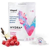 Vitapod Hydra+ Cotton Candy Healthy Hydration Mix - 30 Pods - Electrolytes, Antioxidants, Vitamin C, A, D, E - Water Enhancer And Beverage Mix Packet