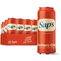 Saps Rapid Rehydration Sports Drink - 12 Cans, Blackberry-Citrus With Electrolytes And Adaptogens For Workouts, Wellness - Zero Artificial Colors, Flavors, Or Sugars