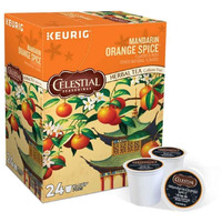 Keurig Tea And Ice Tea Pods K-Cups 18 / 22 / 24 Count Capsules All Brands / Flavors (Twinings/Chai/Celestial/Tazo/Diet Snapple) (24 Pods Mandarin Orange Spice Herbal Tea)