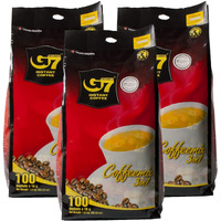 Trung Nguyen - G7 3 In 1 Instant Coffee - Roasted Ground Coffee Blend W/Non-Dairy Creamer And Sugar - Strong And Bold - Instant Vietnamese Coffee | 100 Packets (3 Bags In A Pack)