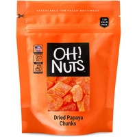 Dried Papaya Chunks | 2 Lb - Dried Fruit Chunks | Less Sugar Added | Dehydrated Fruit Bites | Packed In New York Zip-Seal Bag For Exceptional Freshness By Oh Nuts