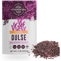 Vitaminsea Dulse Dried Seaweed | Wild North Atlantic Seaweed For Snacking, Seasoning, Soups & Salads | Rich In Vitamins, Minerals & Antioxidants Perfect For Thyroid Support | Flakes (5 Lb)