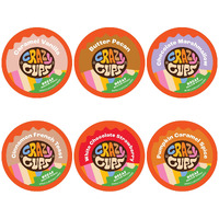 Crazy Cups Decaf Variety Pack, Hot Or Iced Coffee, Coffee Pods Variety With Decaf Flavored Coffee Pods For Keurig K Cups Machines, Decaf Coffee Variety Pack, 72 Count