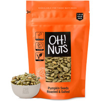 Pumpkin Seeds | Roasted Salted | 1.25 Lb | No Shell Pepitas | Packed In New York Zip-Seal Bag For Exceptional Freshness By Oh Nuts