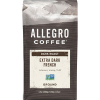 Allegro Coffee Extra Dark French Roast Ground Coffee, 12 Oz