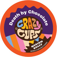 Crazy Cups Flavored Coffee For Keurig K-Cup Machines, Death By Chocolate, Hot Or Iced Coffee, 80 Single Serve, Recyclable Pods