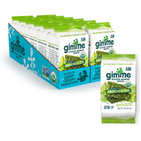Gimme Seaweed - Sea Salt & Avocado Oil - 12 Count Sharing Size - Organic Roasted Sheets, Keto, Vegan, Gluten Free - Great Source Of Iodine & Omega 3's - Healthy On-The-Go Snack For Kids & Adults