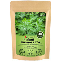 Fullchea - Mugwort Tea Bag 40 Teabags, 1.5G/Bag - 100% Pure Mugwort Leaves Herbal Tea - Rich In Antioxidants