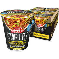 Nissin Cup Noodles Stir Fry Noodles In Sauce, Fiery Chicken, 2.96 Ounce (Pack Of 6)