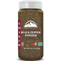 Himalayan Chef Organic Black Pepper Powder - 6.17Oz (175G), Free From Artificial Colors & Additives, Non Gmo & Kosher Certified, Pepper Shaker