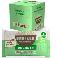 Miracle Noodle Organic Spaghetti Noodles - Shirataki Noodles Ready To Eat, Konjac Noodles Spaghetti, Low Carb Pasta, Keto Spaghetti Noodles, Paleo, Vegan, Gluten Free, Low-Calorie Pasta - 7 Oz, 6-Pack