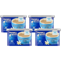Maxwell House International French Vanilla Sugar Free Cafe Beverage Mix 4 Oz Canisters, Pack Of 4