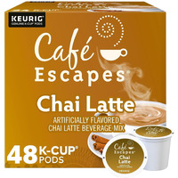 Keurig, Caf   Escapes Keurig K Cups, Chai Latte, K-Cup Packs, 48-Count