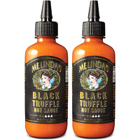 Melindas Black Truffle Hot Sauce - Gourmet Truffle Hot Sauce Made With Fresh Ingredients, Italian Black Truffles, Cayenne Peppers, Garlic & Colombian Honey - Keto, No Sugar, No Carbs - 12 Oz, 2 Pack