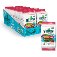 Gimme Seaweed - Korean Bbq - 12 Count Sharing Size - Organic Roasted Seaweed Sheets - Keto, Vegan, Gluten Free - Great Source Of Iodine & Omega 3S - Healthy On-The-Go Snack For Kids & Adults