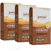 Jovial 100% Organic Einkorn Whole Wheat Flour, 2 Lb. Bag, 3 Count