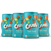 Crush Crush, Fruit Punch, Liquid Water Enhancer - New, Better Taste (4 Bottles, Makes 96 Flavored Water Drinks) 1.62 Fl Oz (Pack Of 1)