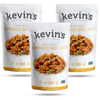 Kevin's Natural Foods Lemongrass Basil Sauce - Keto And Paleo Simmer Sauce - Stir-Fry Sauce, Gluten Free, No Preservatives, Non-Gmo - 3 Pack (Lemongrass Basil)