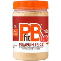 Pbfit Pumpkin Spice All-Natural Peanut Butter Powder, Powdered Peanut Spread From Real Roasted Pressed Peanuts, 15 Oz