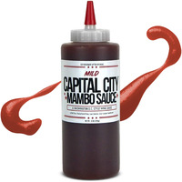 Capital City Mambo Sauce - Mild Recipe | Washington Dc Wing Sauces | Perfect Condiment Topping For Wings, Chicken, Pork, Beef, Seafood, Burgers, Rice Or Noodles | 12 Oz Bottles (1 Pack)