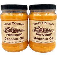 Amish Country Popcorn | Coconut Oil - 2 Bottles - 30 Oz Each | Vegan, Tree Nut And Peanut Free | Old Fashioned, Non-Gmo And Gluten Free