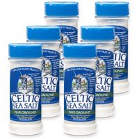 Fine Ground Celtic Sea Salt - (6) 8 Ounce Shaker Jars Of Nutritious, Classic Sea Salt, Great For Cooking, Baking, Pickling, Finishing And More, Pantry-Friendly, Gluten-Free, Kosher And Paleo-Friendly