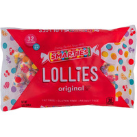 Smarties Double Lollies Individually Wrapped Gluten Free Peanut Fat Free Grape Strawberry Orange Lemon Flavors Perfect For Birthdays & Halloween Parties Made By Us Candy Company Since 1949-9 Oz Bag
