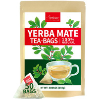 Teelux Yerba Mate Tea Bags, 3G/Bag, Unsmoked Yerba Mate Tea, Rich In Antioxidant, Hot & Iced Tea, 50 Count