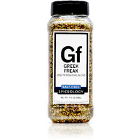 Spiceology - Greek Freak Mediterranean Spice Blend (Salt-Free) - All-Purpose Rubs, Spices And Seasonings - Use On: Chicken, Chickpeas, Beef, Seafood, Pork, Vegetables, Turkey, Potatoes And Salad Dressing - 11.5 Oz