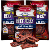 Bridgford Sweet Baby Rays Beef Jerky Sweet Teriyaki 10 Oz Pack Of 3 - High Protein Beef Jerky For Low Carb And High Protein Diets - Beef Jerky Teriyaki For On The Go Snacking And Busy Lifestyles