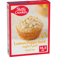 Betty Crocker Muffin And Quick Bread Mix, Lemon Poppy Seed With Streusel, 14.5 Oz (Pack Of 12)