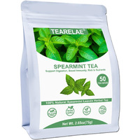 Tearelae - Spearmint Tea - 1.5G X 50 Count - 100% Pure Spearmint Leaves Tea Bag - Non-Gmo - Naturally Caffeine-Free Herbal Tea - Support Digestion & Natural Breath Freshener
