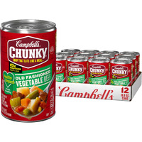 Campbells Chunky Healthy Request Soup, Old Fashioned Vegetable Beef Soup, 18.8 Oz Can (Case Of 12)