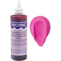 Decopac Premium Gel Food Coloring | Neon Bright Pink Food Coloring For Baking | 8Oz | Color Buttercream, Fondant, Frosting & Piping Gel, Food Safe, Highly Concentrated Gel, 8 Oz - Neon Bright Pink