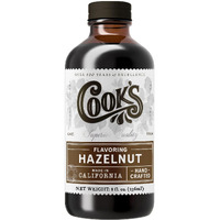 Cook's, Pure Hazelnut Flavor, Perfect For Baking And Cooking, Certified Kosher, Gluten Free, Allergen Free, Vegan, 8 Oz