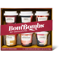 Bombombs Gift Set Of Mini Cup Hot Chocolates In 6 Flavors - Double Chocolate, French Vanilla, Peppermint, Salted Caramel And More