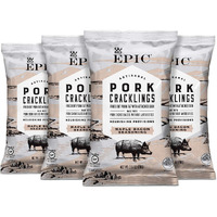 Epic Maple Bacon Pork Cracklings, Keto Consumer Friendly, 4 Count Box 2.5Oz Bags