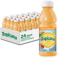 Tropicana 100% Juice, Pineapple Peach Mango, 10 Fl Oz Bottle (Pack Of 24)