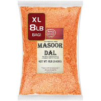 Spicy World Masoor Dal 8 Pound Bag (128Oz) - Red Lentils Split - All Natural