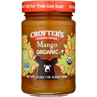 Crofters Organic Premium Mango Fruit Spread, Non Gmo, Usda Organic, 16.5 Ounce (Pack Of 6), Natural