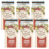 New England Coffee Cinnamon Hazelnut Medium Roast Ground Coffee, 11Oz Bag (Pack Of 6)