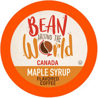 Bean Around The World Flavored Coffee Compatible With 2.0 Keurig K Cup Brewers, Maple Syrup, 40 Count