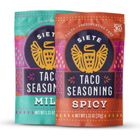 Siete Taco Seasoning Mix Pack | Gluten Free | Vegan | Paleo | Preservative Free | Whole 30 Approved | 3 Mild, 3 Spicy (6 Packets)